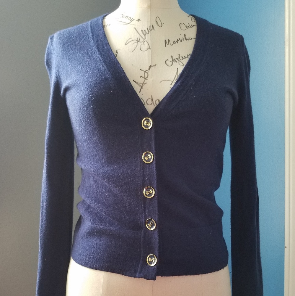 Lilly Pulitzer Melody Cardigan in True Navy - sz S